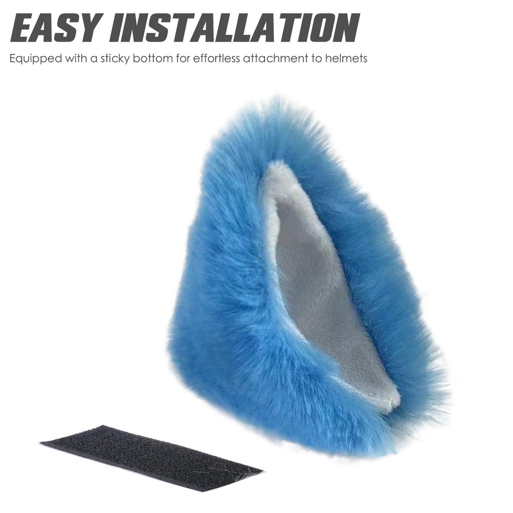 2 шт. Мотоциклетный шлем Кошачьи ушки, Милые аксессуары для сноубординга, катания на лыжах и велоспорта Синие