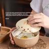 Креативная японская керамическая суповая миска Милые мультяшные животные Миска-кошка с крышкой Бытовые миски для лапши быстрого приготовления Рисовые миски Посуда