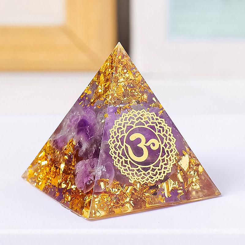 Набор из 7 пирамид с подарочной коробкой 3 см Пирамида из натурального камня Энергетическая башня Домашнее декоративное украшение Домашний декор