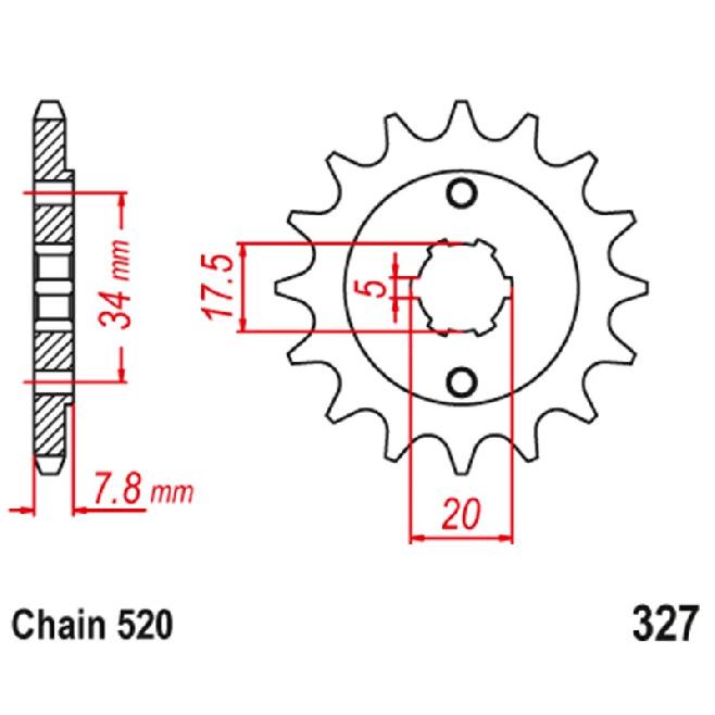 For Honda CRM125 90-99 CBX250 XL250 XL125R Baja XL125V Varadero 01-13 VT125C Shadow 99-07 520 13T 14T Motorcycle Front Sprocket