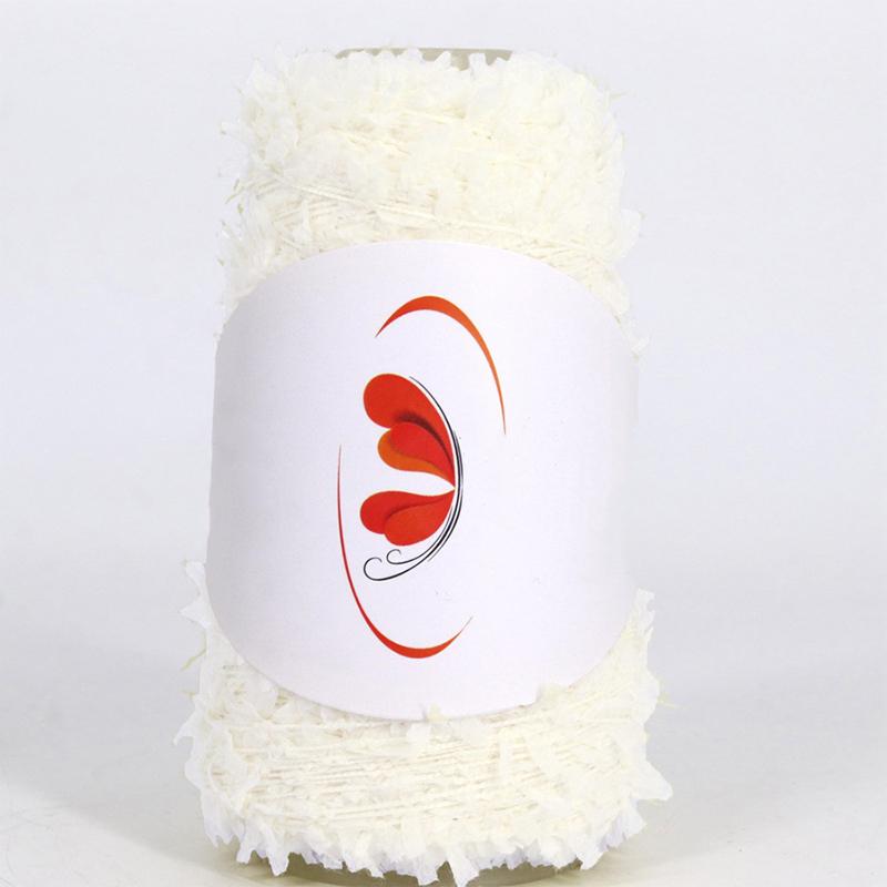 50G Rainbow Butterfly Paper Yarn Colorful Fancy Blend Partner Thread Hand Knitting Summer Baby Scarf Hat Doll Sweater Supplies