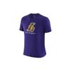Футболка с круглым вырезом и коротким рукавом с логотипом и буквами Los Angeles Lakers, мужские топы, фиолетовые DH6793-547