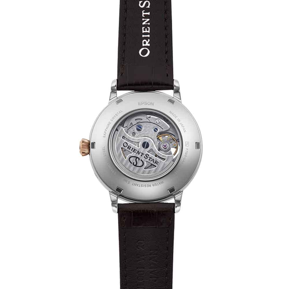 Orient Мужские механические часы STAR с фазами луны, циферблат коричневый, эксклюзив Prestige Shop RK-AY0105Y