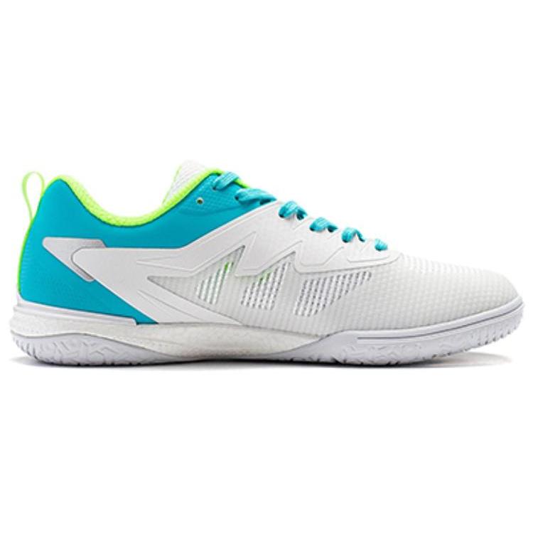 Li Ning Классификация амортизирующей функции Амортизирующая функциональность Низкие кроссовки для настольного тенниса Унисекс Белый Синий APPR001-4