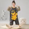 Cute Cartoon Cotton Pajamas Girls Long Sleeve One-Piece Sleepwear Loose Fit Home Outfit Fall