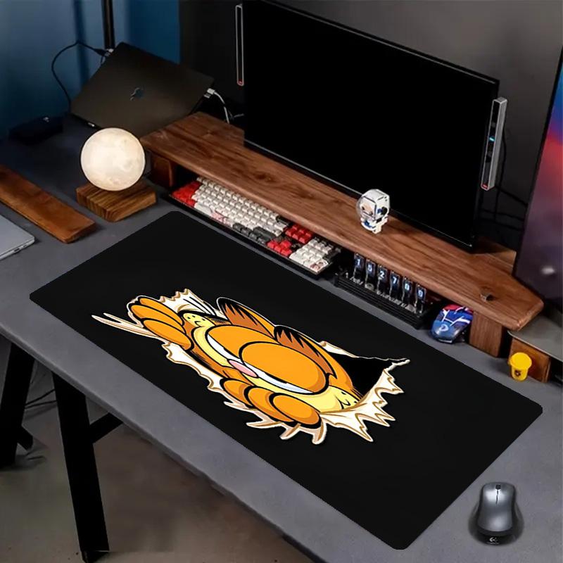 Garfield Print Mouse Pad, Anti‑Slip Desktop keyboard Mat, for PC Laptop Gaming Working Daily Use, Cool Festival Surprise Gift