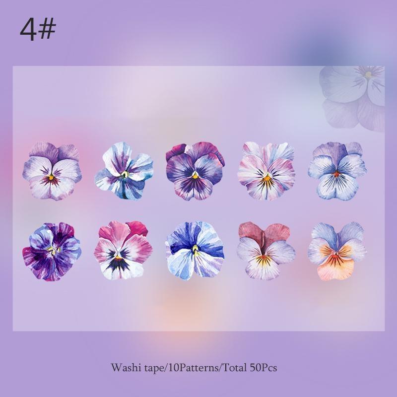 1Roll Cute Flower Washi Tape Set Scrapbooking Decoration DIY Journal Stickers Label