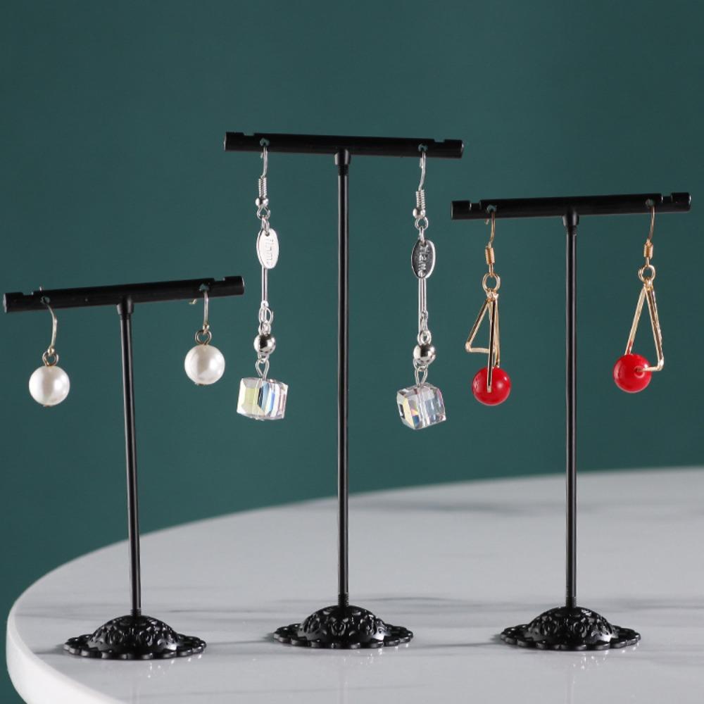 3Pcs/Set Hanging Jewelry Display Holder Metal Necklace Organizer Rack  Earring