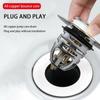 2Pcs Bounce Up Press Type Shower Sink Plug Bathroom Kitchen Accessories Plastic/Brass Core Drain Filter Hair Catcher Universal