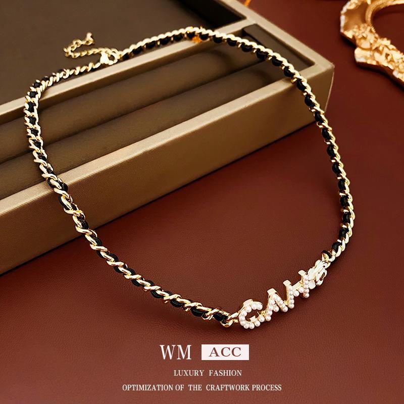 14K Gold Electroplated Camellia Initial Necklace - Elegant, Versatile Clavicle Chain for Women