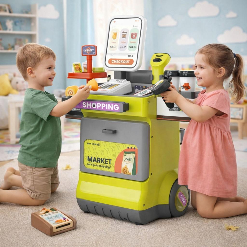 [PACZB] Interactive supermarket store for children set of 48 pieces Z3138