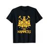 Men's FC The Hammers Official Logo T-Shirt - Iconic Hammer & Team Design with Golden Print, Black & Golden Merchandise, All-Season Comfort Regular
