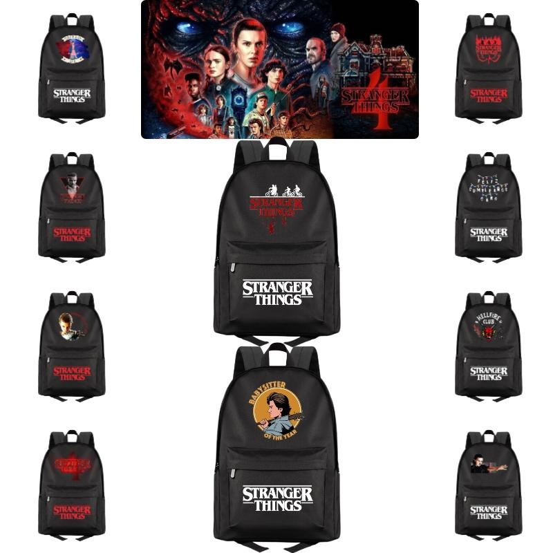 Холщовый рюкзак Stranger Things 4 большой вместимости, модный и прочный, идеально подходит для студентов