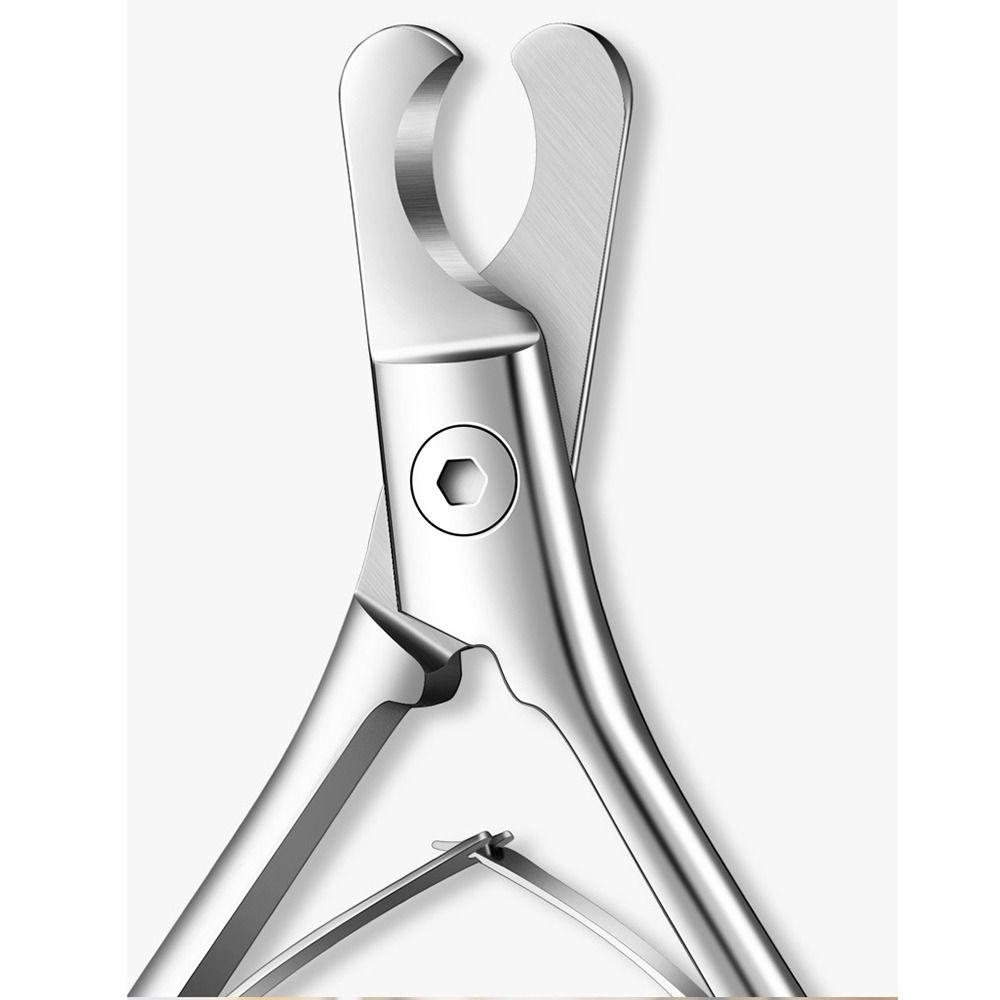 Stainless Steel Pet Nail Clippers Nonslip Handle Cat Nail Trimmer Professional Grooming