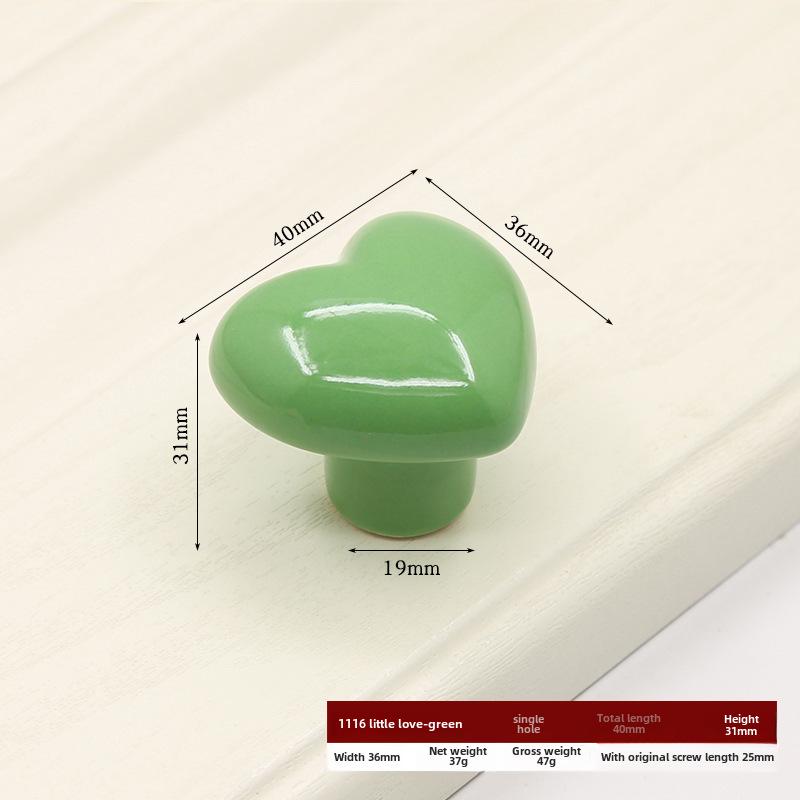 Керамические ручки для ящиков и шкафов в форме сердца с детским мультяшным принтом