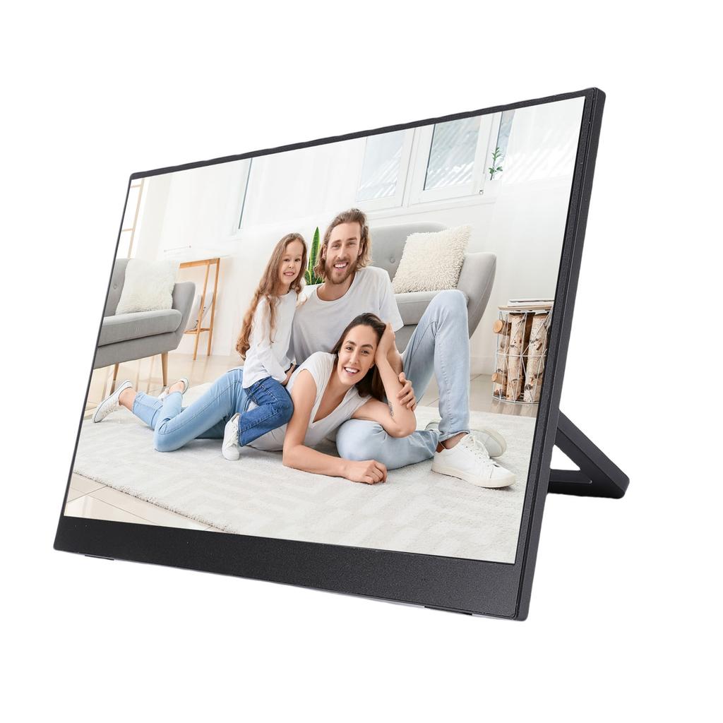 15.6 Inch Portable Screen 1080P HD WiFi USB C HD Multimedia Interface Second External Screen with Stand Built In 2 Speakers for Laptop PC