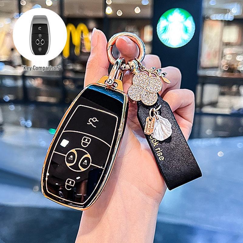 BAIC EX3 Electric Vehicle Key Fob Protective Case with Buckle Bag - Full Coverage for R600 Model