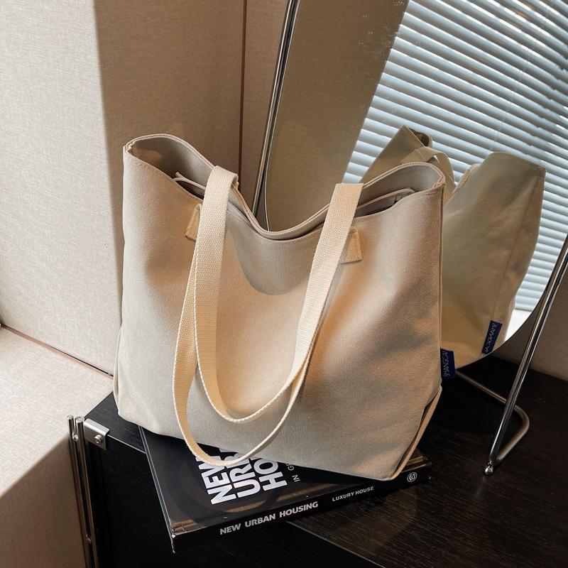 Холщовая сумка большой вместимости, сумка через плечо, ретро сумка-тоут, рабочая, для поездок, для студенток, для занятий, женская