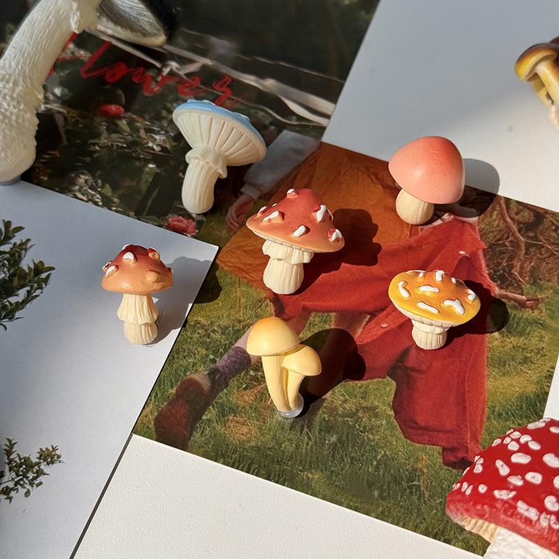6 шт./компл. Модель гриба 3D настенная плитка украшение маленький гриб холодильник патч украшение для дома 3-4 см