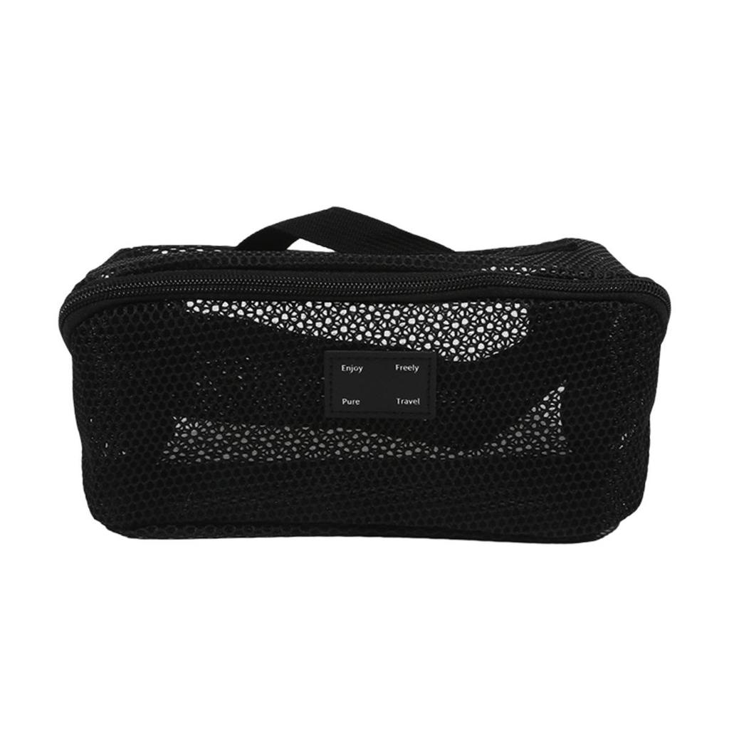 Women Travel Portable Cosmetic Storage Pouch Toiletry Organizer Bag Mesh Transparent Wash Bag Tote Multifunctional Makeup Case Washbag
