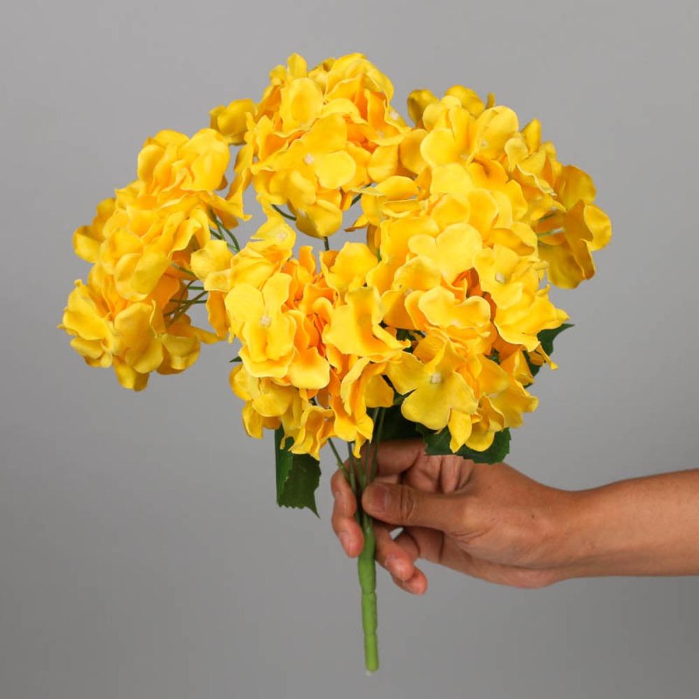 Декоративный искусственный цветок гортензии с 5 головками, шелковый, сделай сам, букет из искусственной гортензии, свадебный букет, свадебная цветочная композиция