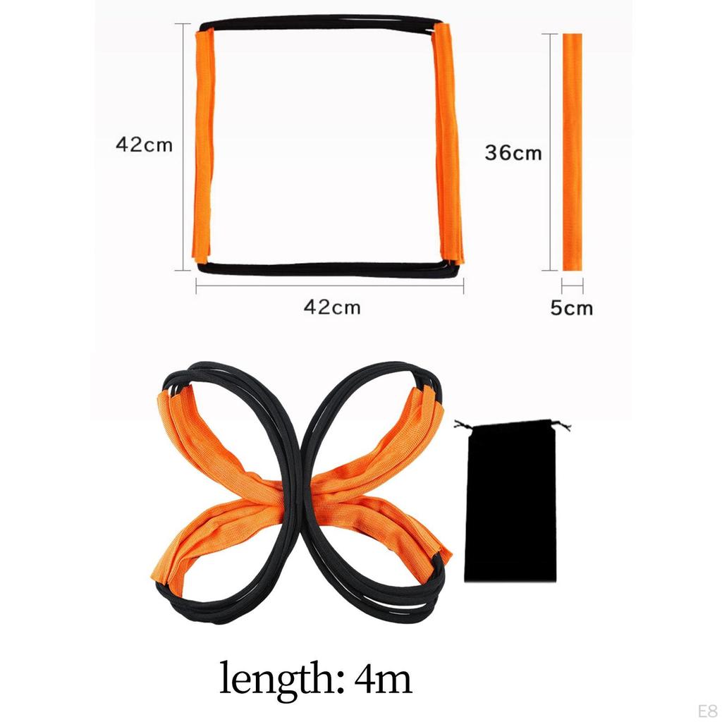 Лестница для тренировки скорости и ловкости с сумкой для хранения, многоцелевая, складная, для регби, тренировка баланса, гибкая