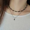 L’OMBRILLANT Black Beaded Choker Necklace (2 Colors)