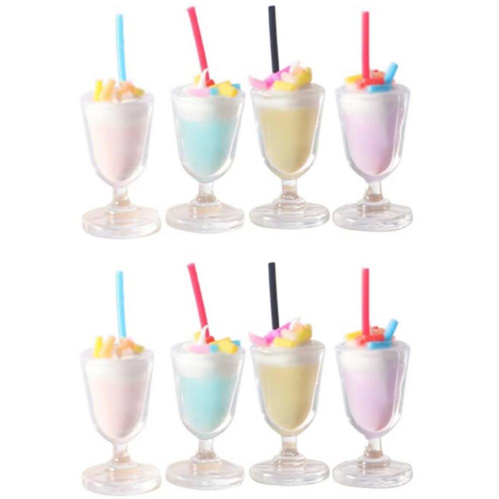 8Pcs/set Mini Ice Cream Figurines Cute Ice Cream Miniature Food Toys Model Photo Props