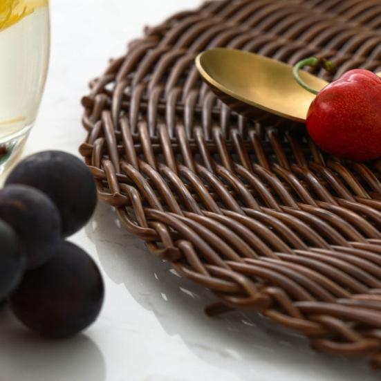 Креативная имитация плетеной ротанговой ткани, противообжигающая экологически чистая подставка для чашек для напитков, подставка для домашнего использования, настольная подставка