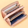 1 Pcs Double Zipper Long Wallet for Women Simple Female Purses Coin Purse Card Holder Fashion Retro Large Capacity CLE