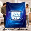 Preston North End Personalized Flannel Blanket Custom Name Text Soft Throw Blanket Home Decor
