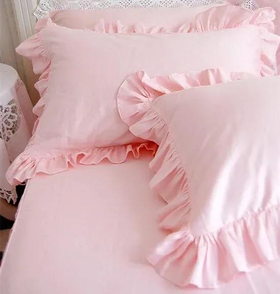 Brief Classic Pillow Case Bed Princess Ruffle Pillow Cover Handmade Pillowcases Home Textile Pillowcase 100% Cotton Cloth