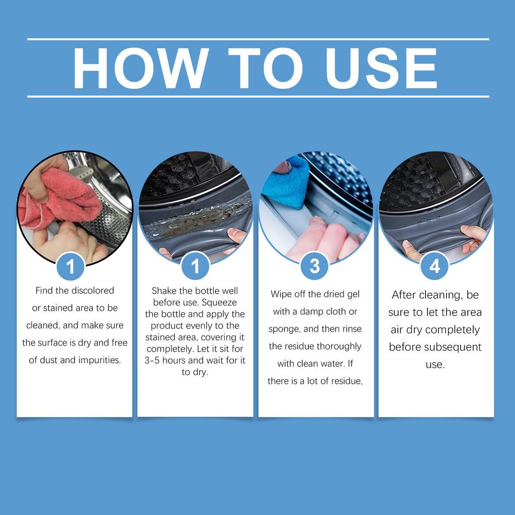 Средство для удаления пятен Стиральный порошок Барабанная стиральная машина Зазоры Ванная комната Душевая кабина Пятна Многофункциональная очистка 100 мл