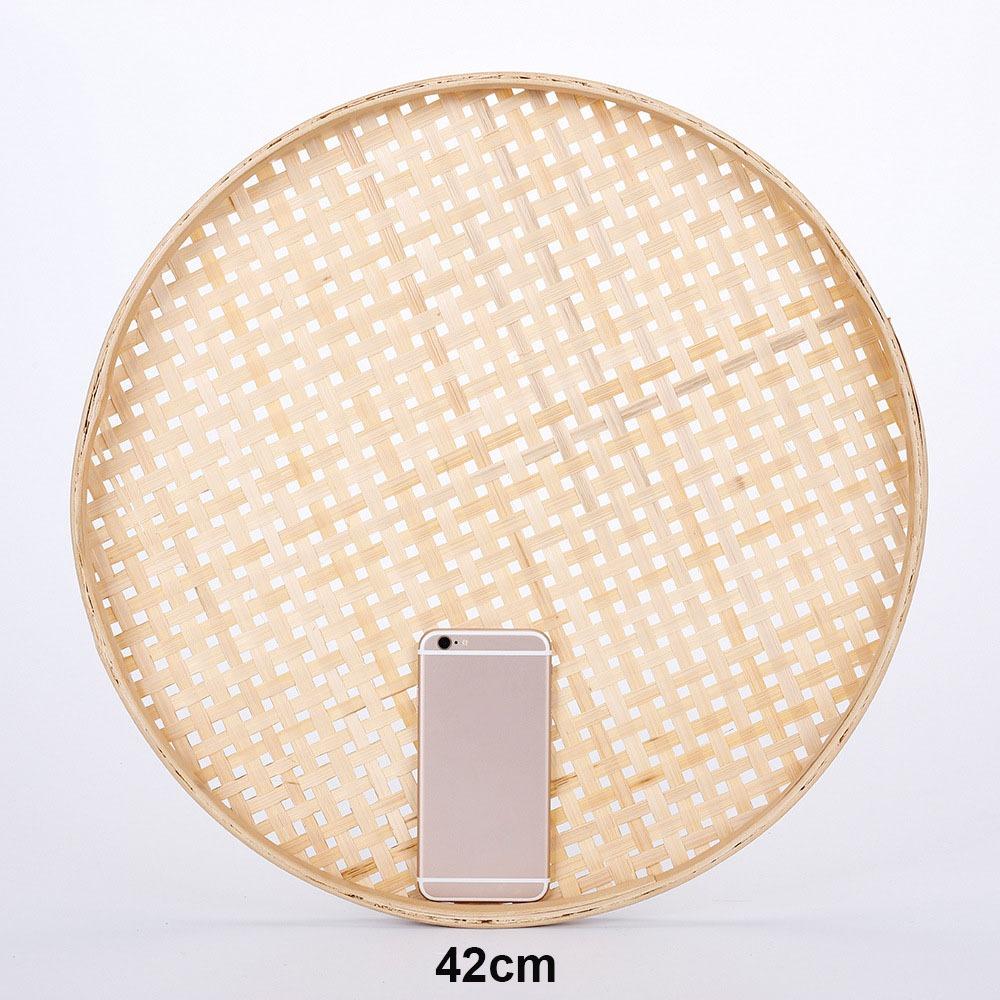 6 Sizes Weaving Bamboo Sieve Raft Handmade Storage Basket New Kitchen Storage Trays  Home Decor