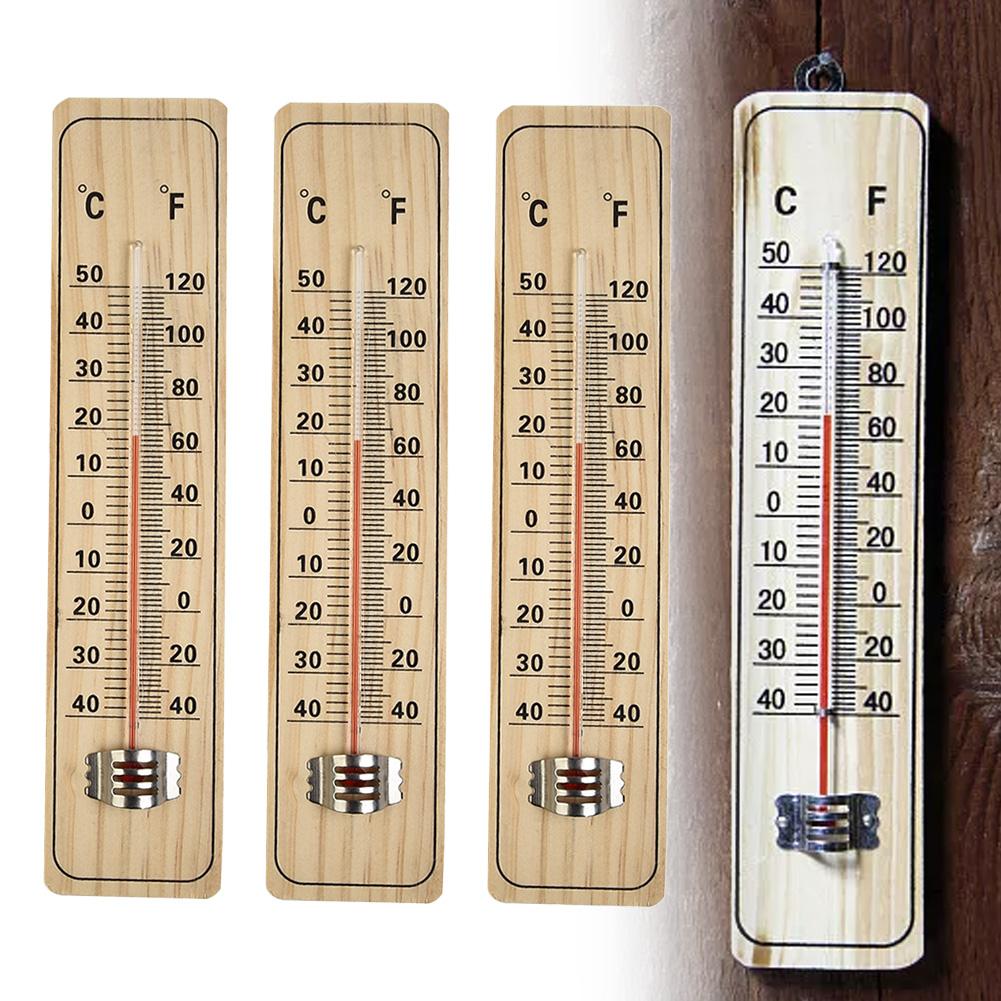 Садовый декор Деревянный термометр Дом Двор Деревянный 21,5 X 4,8 X 0,8 см 3 шт. Термометр Традиционное настенное крепление
