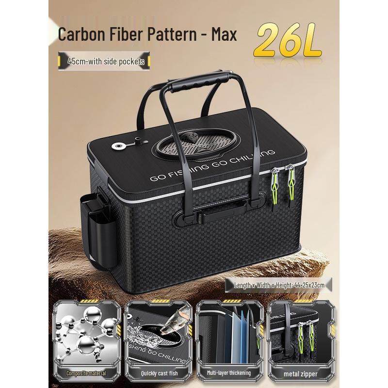 HANDUNYOU Multi-functional Foldable Fishing Bucket & Box