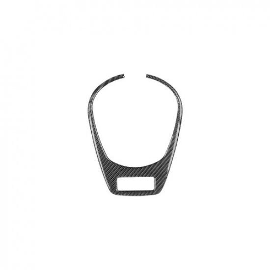 Black Soft Carbon Fiber Car Central Manual Gear Shift Bottom Cover For BMW Z4 03