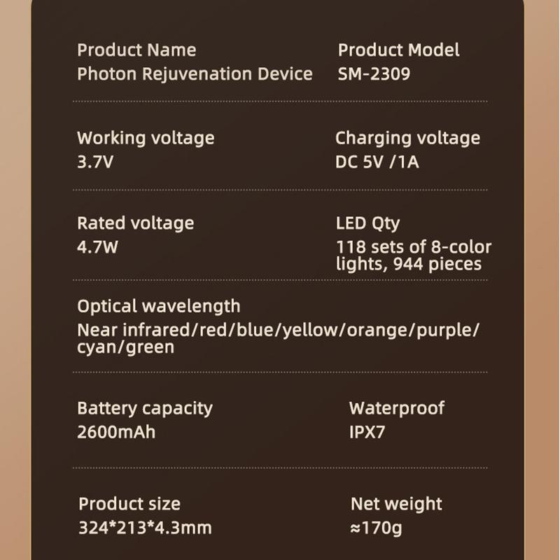 8 цветов светодиодный фотонный силиконовый маска инфракрасная терапия маска для лица косметическая маска для подтяжки лица восстановление кожи осветление тона кожи