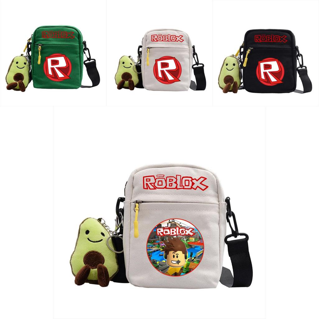 Тканевая сумка через плечо Roblox с принтом персонажа игры и буквой Для повседневных путешествий и школы