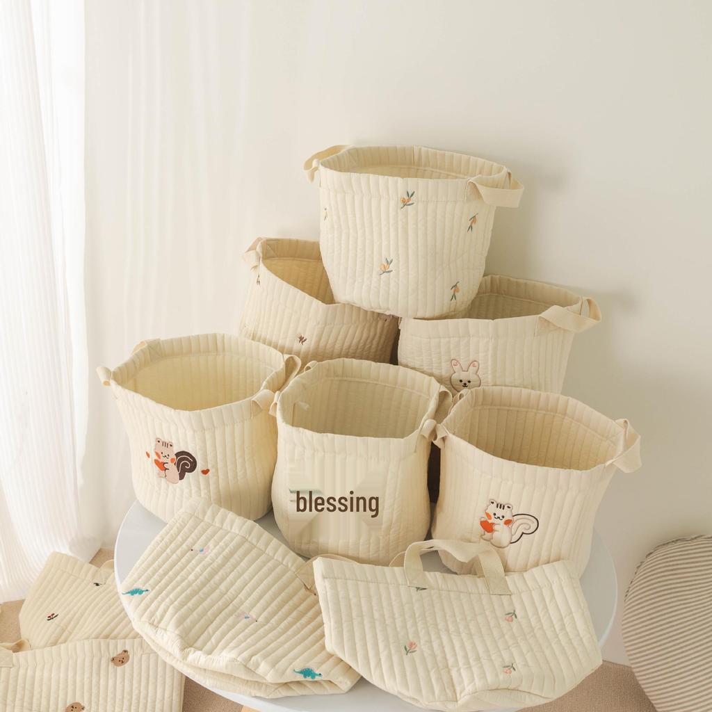 Multi-Purpose Baby Diaper and Toy Organizer Basket