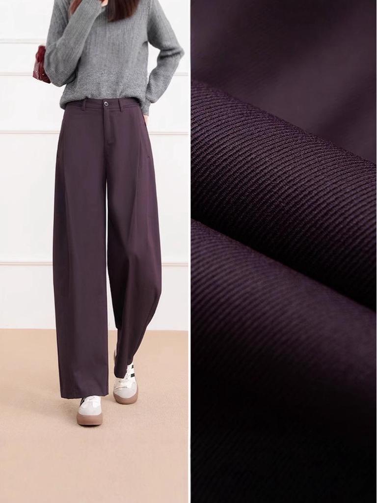Women's Purple Prune Casual Harem Pants, 2025 Spring/Autumn High-Waisted Slimming Banana-Style Loose Pants