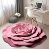 Floral Plush Floor Mat Non-Slip Absorbent Diatomaceous Earth Rug 3D Visual Flower