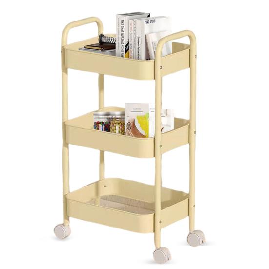 Стеллаж для хранения с колесами, прочная несущая многослойная конструкция, простая установка, устойчивая универсальная тележка для хранения