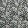 Cotton Flex Gray Fabric Tropical Sewing Material Print Fabric By The Yard 40 Inch