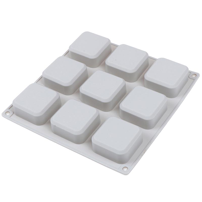 9-ти полостные квадратные силиконовые формы для мыла мыловарение своими руками мыловарение шоколадная форма