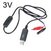 Кабель-адаптер с зажимами на USB-разъем (папа) с выключателем для источника питания 5 В, 9 В, 12 В постоянного тока, тестовый провод для солнечной панели