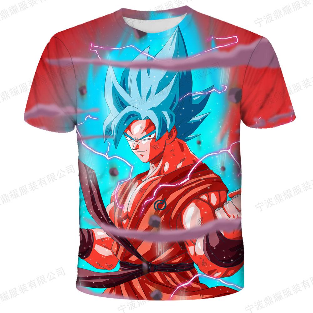 Fashion Dragon Ball 3d T-Shirt Summer Short Sleeve O-Neck Goku Vegeta Kids Casual TShirt Boy Children's Adults Tops Clothing