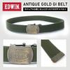 [Edwin] Belt 32mm 120cm Antique Gold GI Gacha Belt 01001299J Men's 22269272 Khaki Width 3.2 X Total Length 120cm