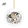 Unique Acrylic Keychain Cute Raccoon Pendant, 2D Flat Forest Animal Charm, Double Sided Hanging Accessory, Gifts for Lovers, Women, Girls Pendant