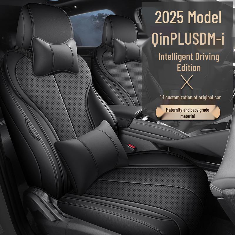 Universal Leather Car Seat Cushion for 25 BYD Qin PLUS DM-i Models
